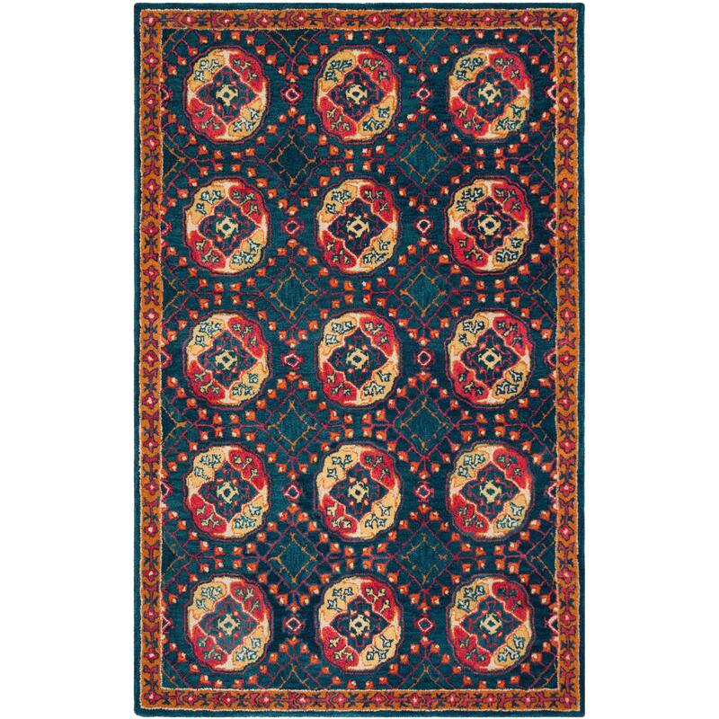 SAFAVIEH Handmade Heritage Rose Chintz Traditional Oriental Wool Rug