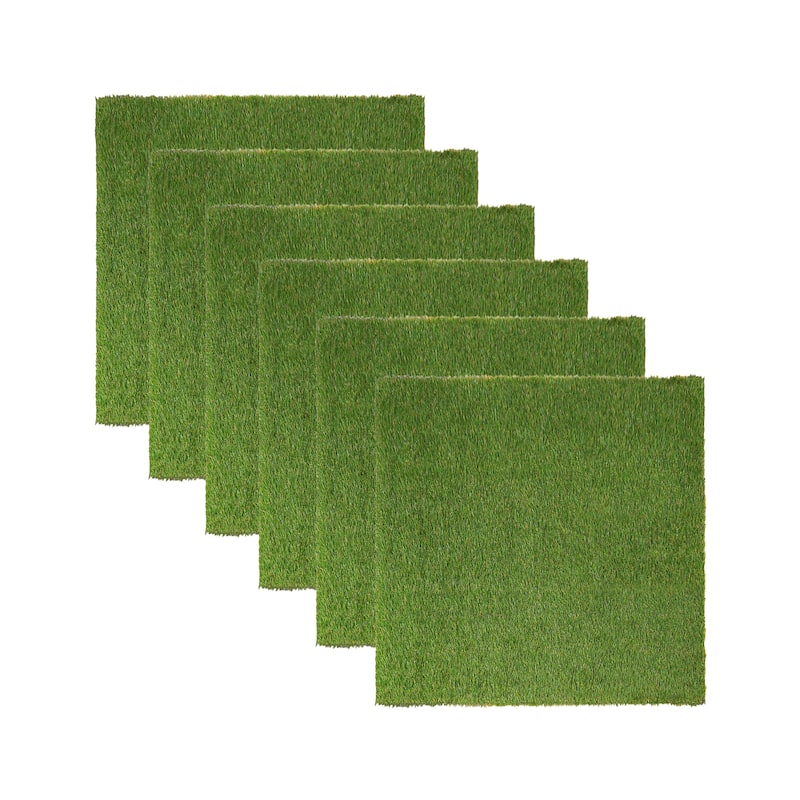 Superior Artificial Grass Lawn Turf Indoor/ Outdoor Area Rugs, Set of 6 - 1' x 1' Set (6)