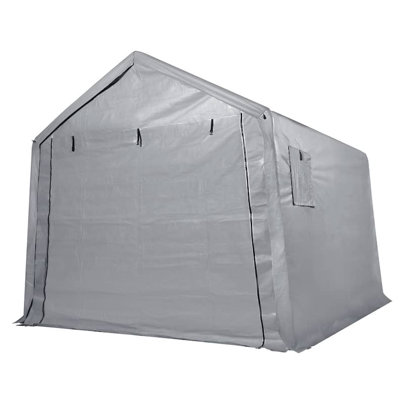 Heavy Duty Outdoor Storage Shelter Portable Garage Tent with Windows