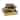 Lida Decorative Storage Box Set of 3, Wood and Brass Tone Metal Finish