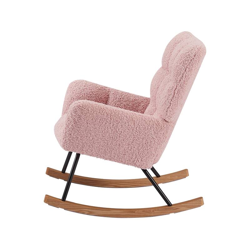 Lounge Chair Rocking Chair with High Backrest