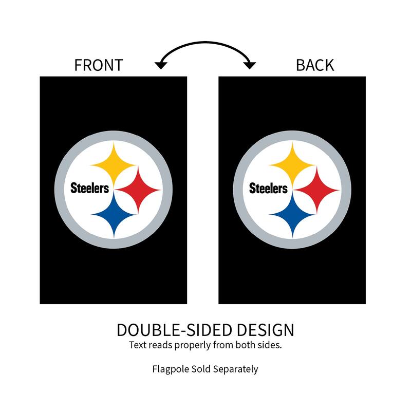 Applique Flag, House Size, Pittsburgh Steelers