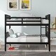 preview thumbnail 2 of 4, Full over Full Size Wood Bunk Bed with Ladder for Bedroom