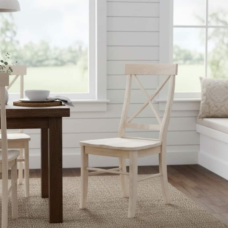 Set of Two X-Back Dining Chairs