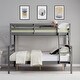 preview thumbnail 3 of 19, Twin over Full Bunk Bed with Ladder,Wooden Bunk Bed with High Guardrail and Ladder for Kids, Teens, Dorm Rooms, and Guest Rooms