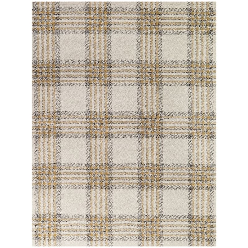 Monte Classic Plaid Area Rug - 5'3" x 7' - Gold - Rectangle