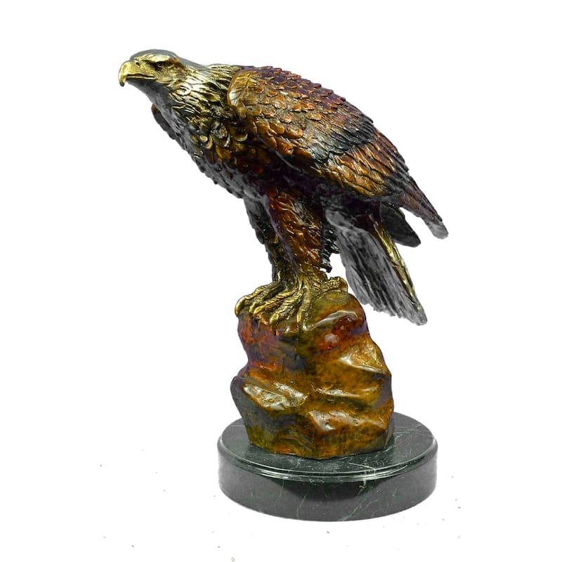 Bald Eagle Bronze Sculpture,Finest European Casting Statue Home Decor Sale