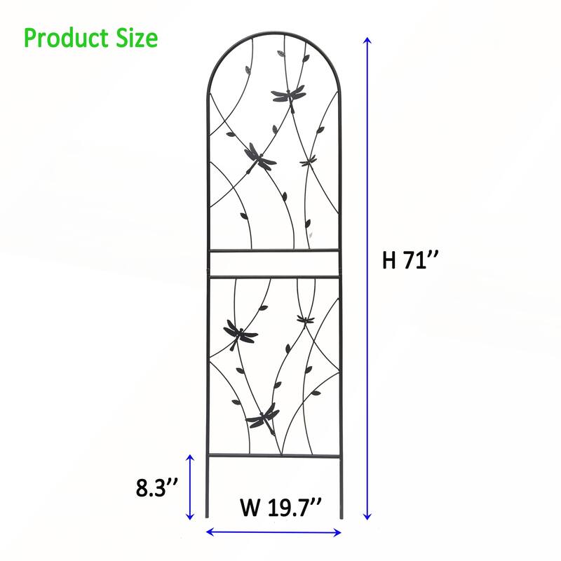 2 Pack Metal Garden Trellis 71in x 19.7in Rustproof Trellis