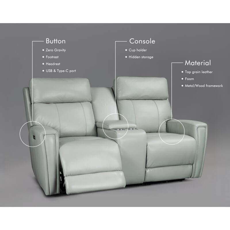 154”W 5-Seat Power Sofa set with Zero Gravity, Adjustable Headrest and USB&Type-C Ports