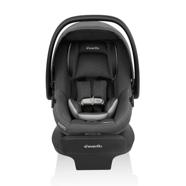 slide 2 of 10, Evenflo LiteMax NXT Infant Car Seat with SensorSafe Anchor Gray