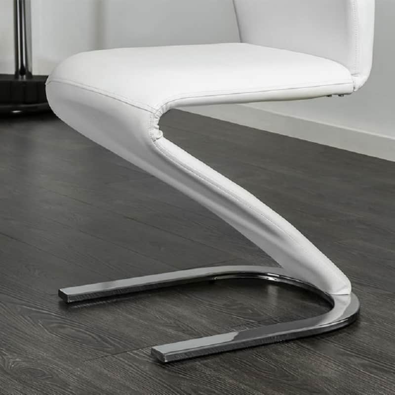 Set of 2 Padded Leatherette Side Chairs