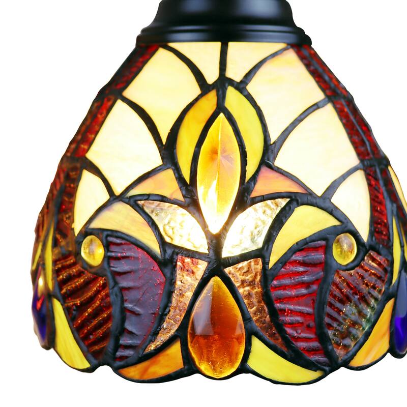 Tiffany-Style Victorian Design 5-light Dark Bronze Chandelier