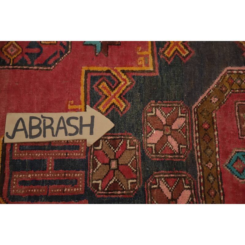 Hand Knotted Oriental 100% Wool Carpet Traditional Tribal Red Ardebil Area Rug - 10' 4'' X 4' 6''