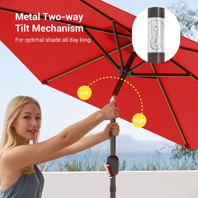 Bonosuki 7.5-foot Waterproof Sunshade Canopy Patio Umbrella