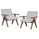 preview thumbnail 1 of 14, Costway 2 PCS Modern Accent Chair Linen Fabric Armchair with Solid - See Details Grey