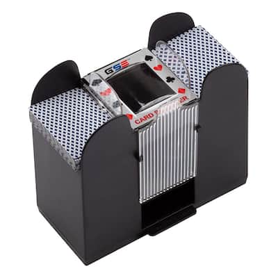 GSE™ 6-Deck Casino Automatic Card Shuffler. Battery-Operated Electric Shuffler Machine for Card Games - 4-Deck