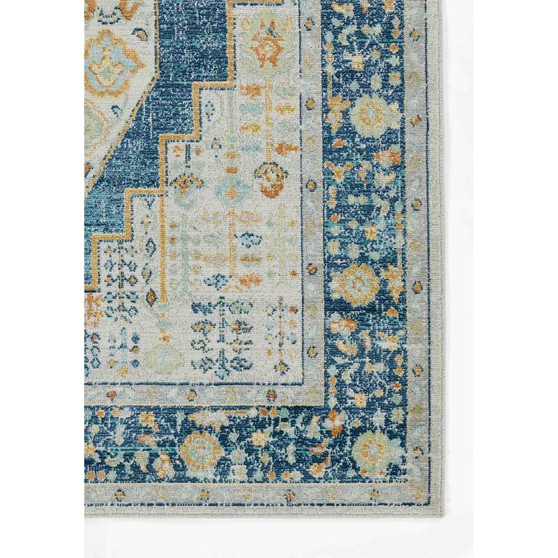 ECARPETGALLERY Machine Woven Kinsley Navy Area Rug