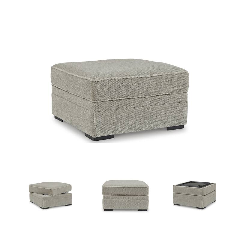 Signature Design by Ashley Calnita Brown/Beige/Gray Ottoman With Storage