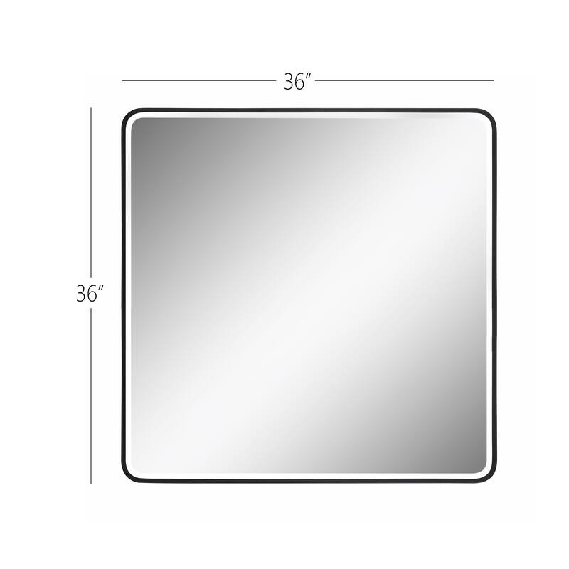Aluminum Frame Beveled Glass Bathroom Wall Mirror with Round Corner