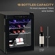 18 Bottle Wine Cooler, Mini Beverage Fridge, Freestanding Wine Cellar ...