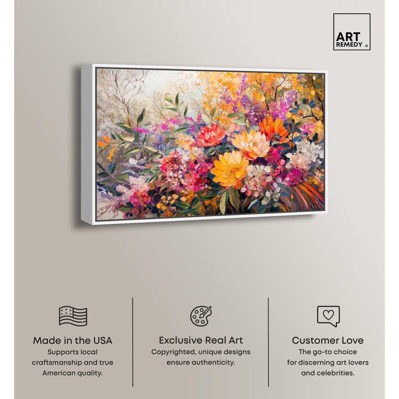 Golden Hour Garden Canvas by Art Remedy