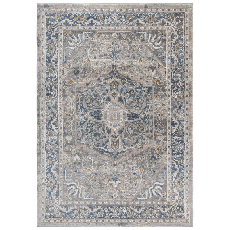 SAFAVIEH Palma Khatuna Medallion Area Rug - Grey/Teal - 5'3" x 7'6"
