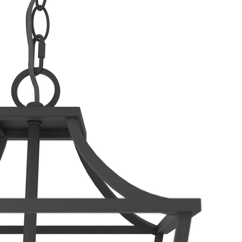 Hunter 12" Laurel Ridge 4-Light Lantern Pendant - Kitchen Island, Dining room, Entry - Modern Farmhouse, Industrial, Candle