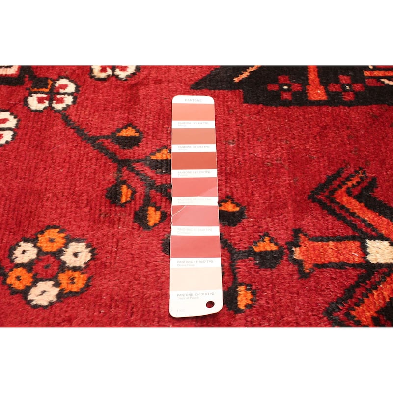 ECARPETGALLERY Hand-knotted Andelz Dark Red Wool Rug - 4'2 x 6'6