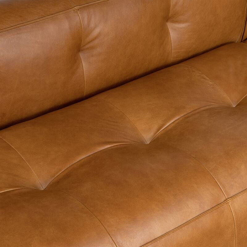 Poly & Bark Capa Genuine Leather Reversible Corner Sectional Sofa