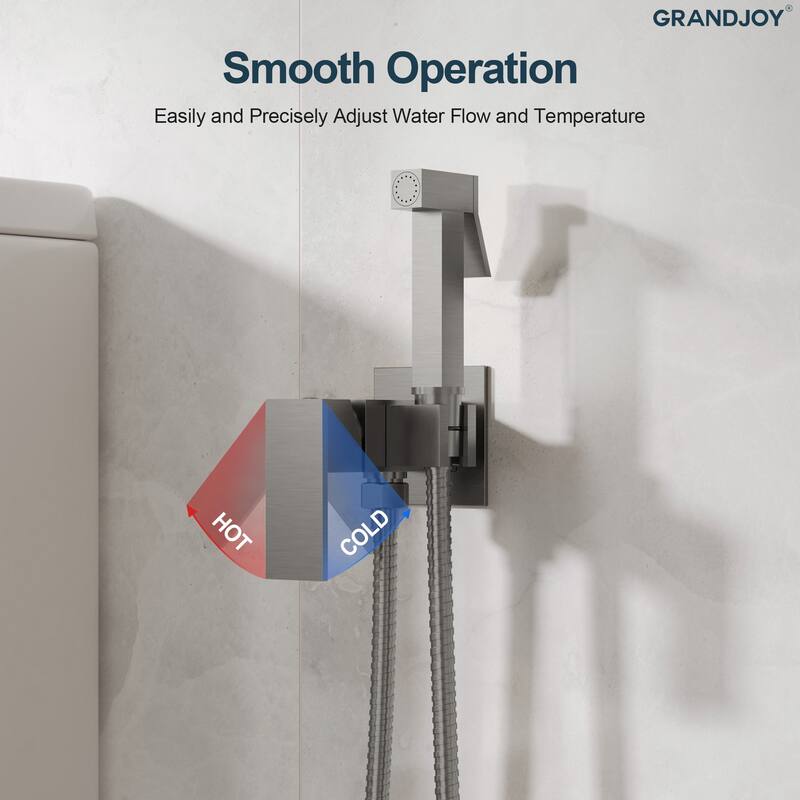 GRANDJOY Bathroom Handheld Bidet Attachment for Personal Hygiene, Pet Washing, and Cloth Diaper Rinsing