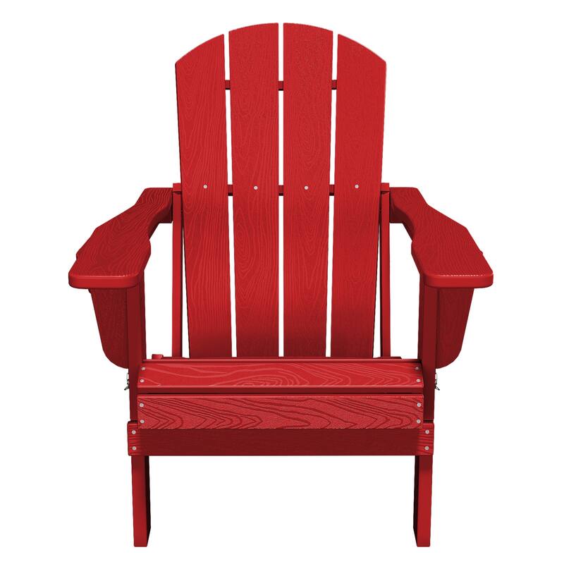 Foldable HDPE Adirondack Chair with Dual Cup Holders