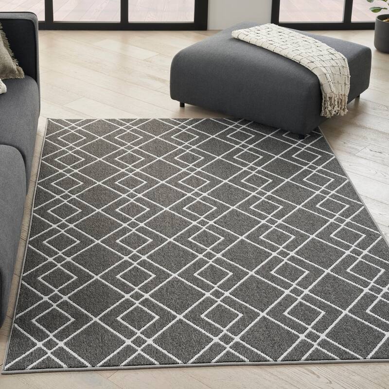 Nourison Modern Lines Diamond Geometric Area Rug