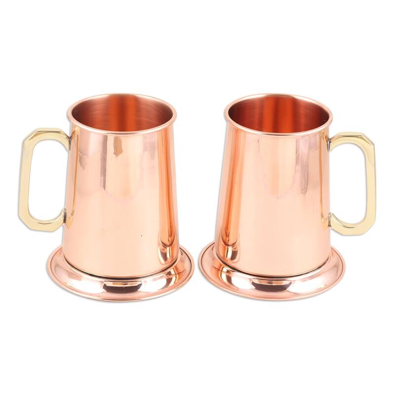 Novica Handmade Morning Shine Copper Mugs (Pair)