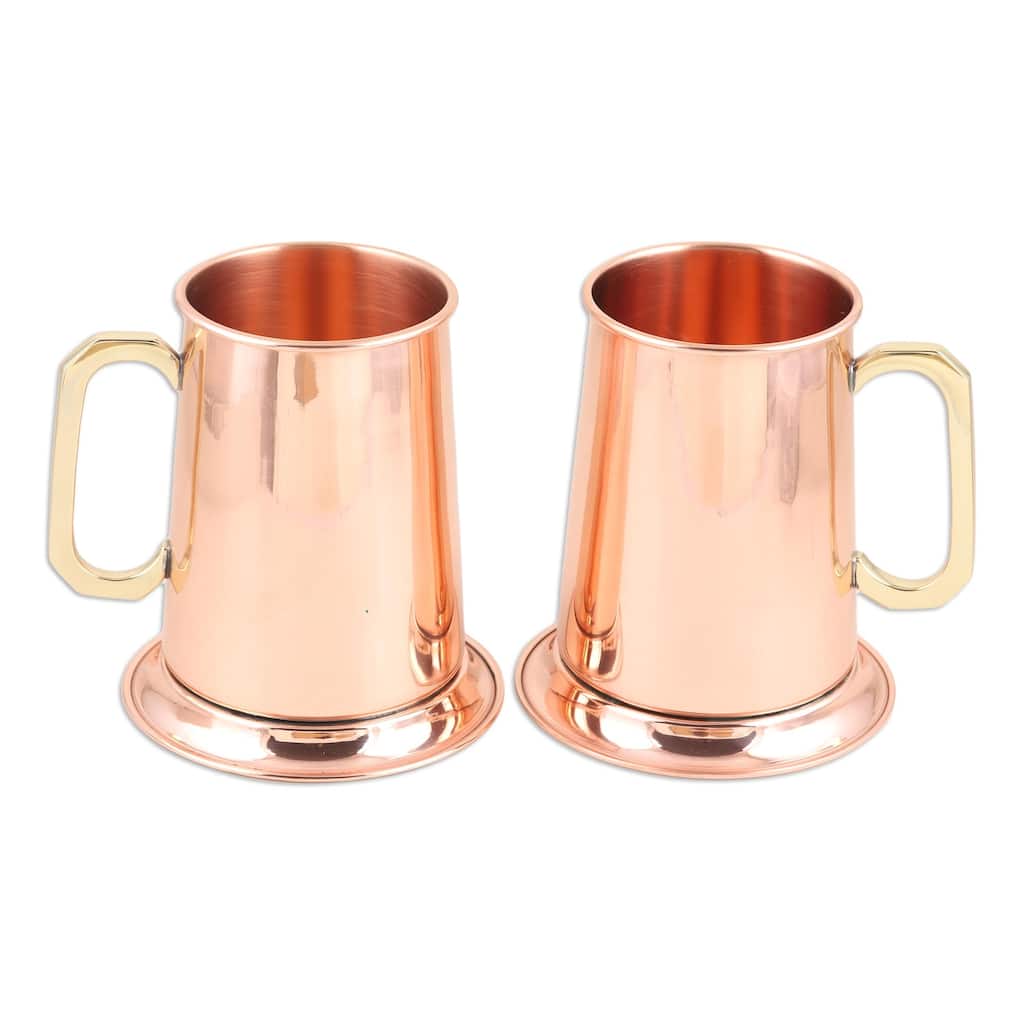 Novica Handmade Morning Shine Copper Mugs (Pair)