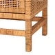 preview thumbnail 8 of 22, Vivan Natural Rattan Storage Cabinet - 3-Drawer Handwoven Wicker Accent Cabinet with Interior Shelving and Elevated Base