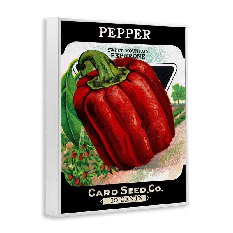 Stupell Vintage Garden Peppers Framed Giclee Art Design By Lil' Rue