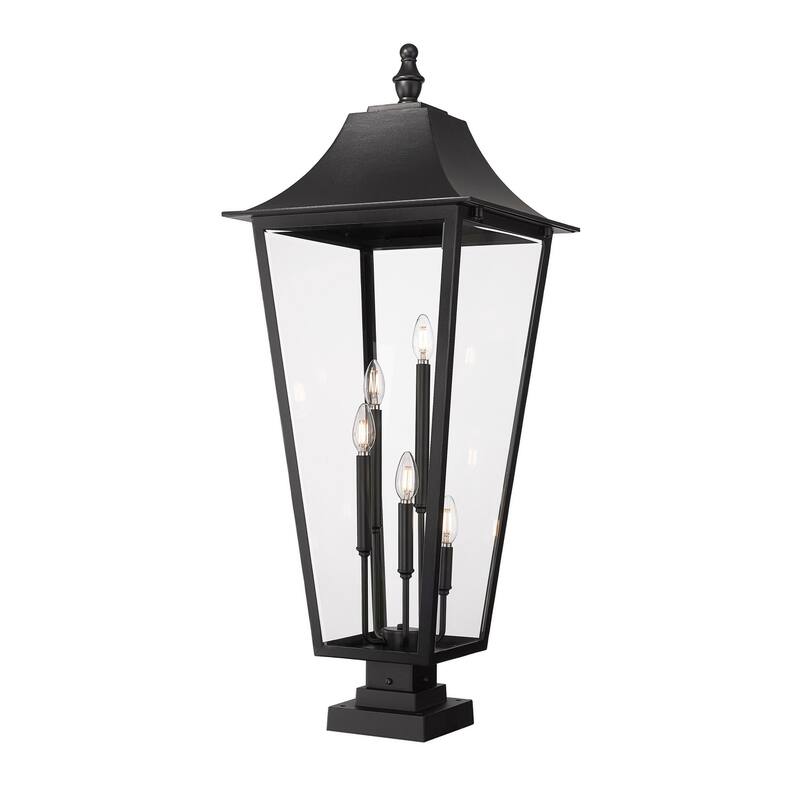 Z-Lite 5008PHXXLS-SQPM Gannon 5 Light 42" Tall Marine Grade Post Light - Black