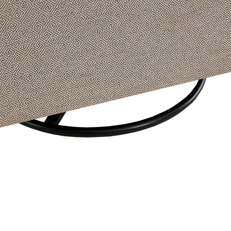 Roomfitters 360 Degree Swivel Glider Chair, Modern Upholstered Accent Armchair, Metal Rotating Base for Living Room, Grey