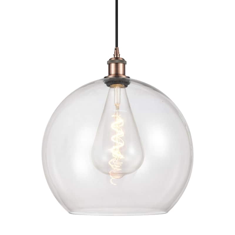 Innovations Lighting 516-1P-18-14 Athens Pendant Athens 14" Wide - Antique Copper / Clear