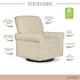 preview thumbnail 18 of 18, Evolur London Upholstered Plush Seating Glider Swivel, Ergonomically Designed for Nursery