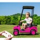 preview thumbnail 1 of 26, Ride-On Golf Cart for Kids, 12V Electric Car with Remote Control, Detachable Roof, Big Seat, Lights & Music, for Boys & Girls Pink