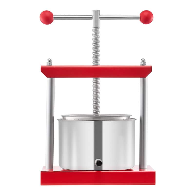 0.8-Gallon Manual Press Stainless Steel Fruit Press for Wine Making and Juice Extraction - 260x205x355 mm