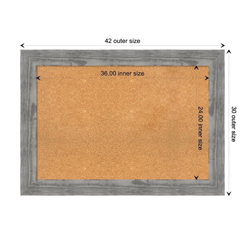 Bridge Wood Framed Natural Corkboard Bulletin Board