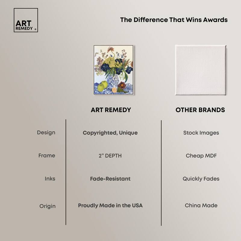 Flowers and Fruit Canvas by Art Remedy