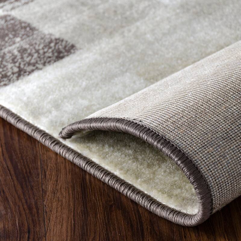 Contemporary Block Tile Indoor Area Rug or Runner by Superior