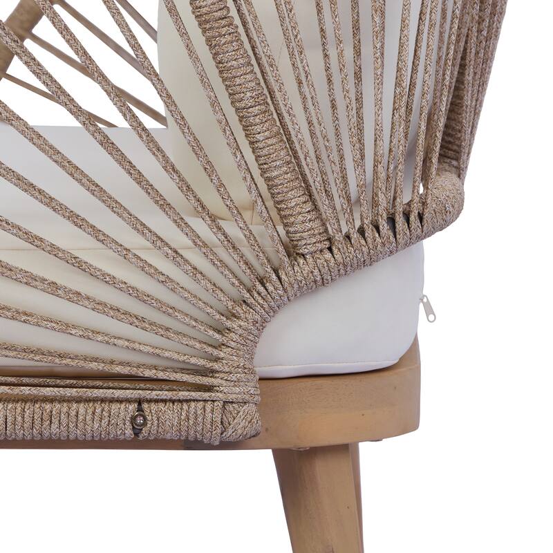 Christopher Knight Home - Outdoor Acacia Wood Club Chair with Curved Tub Design