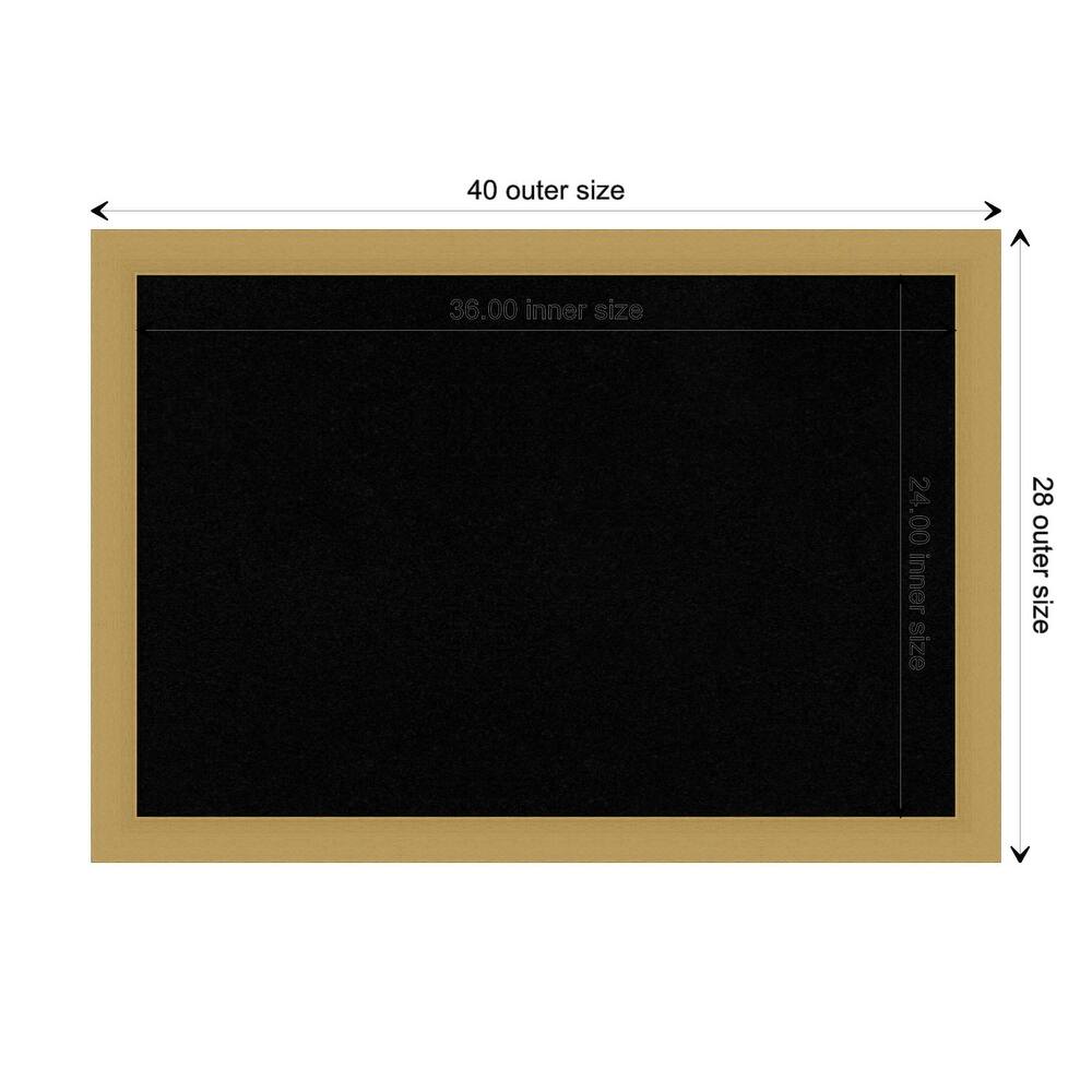 Grace Brushed Gold Framed Black Corkboard Bulletin Board