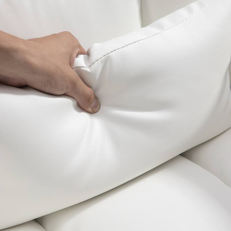 Leather Ergonomic Chair Reclining Chair with Footrest, Office Executive Chair Swivel Chair with Lumbar Support