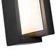preview thumbnail 5 of 9, 1-Light Modern Black Aluminum Integrated LED IP54 Waterproof Outdoor Wall Light - 13.5 in. H x 4.7 in. W x 2.6 in. D