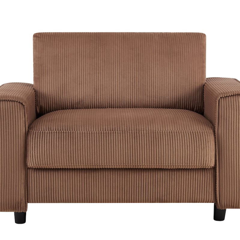 Modern Contemporary Upholstered Corduroy Plush Tufted Chair